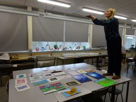 Ms Alderson takes a record of the Intermediate entries